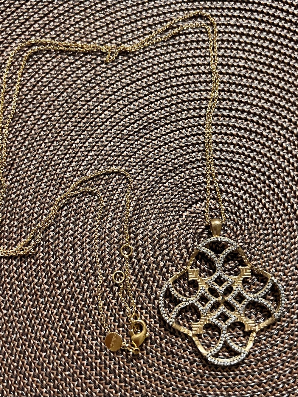 Stella & Dot Gold Filigree Pendant Necklace - Elegant Women’s Jewelry